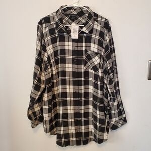 NWT Torrid plaid button down shirt 2X